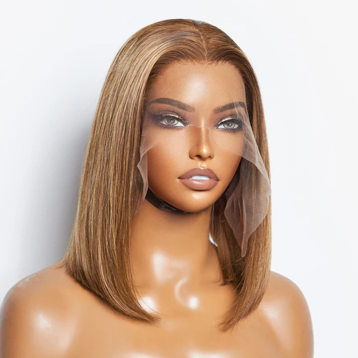 P4/27 Straight Bob Lace Frontal Wig