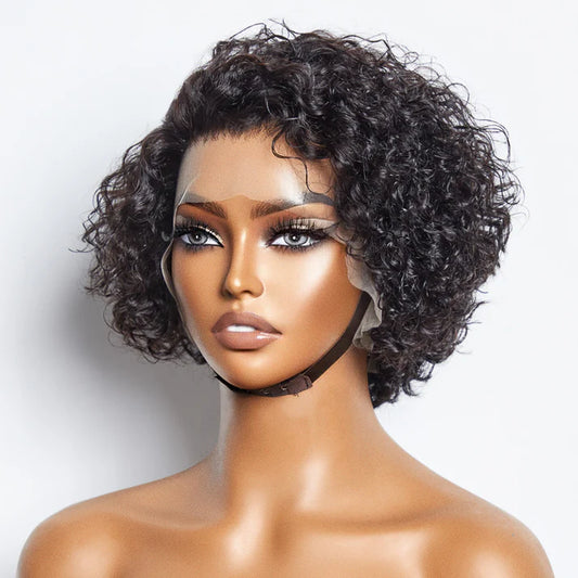 Pixie Cut Curly Lace Front Wigs