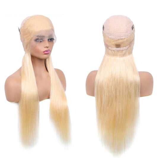 360 Blonde Straight Lace Wigs