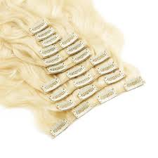 BLONDE DEEP WAVE CLIP-INS HAIR EXTENSION