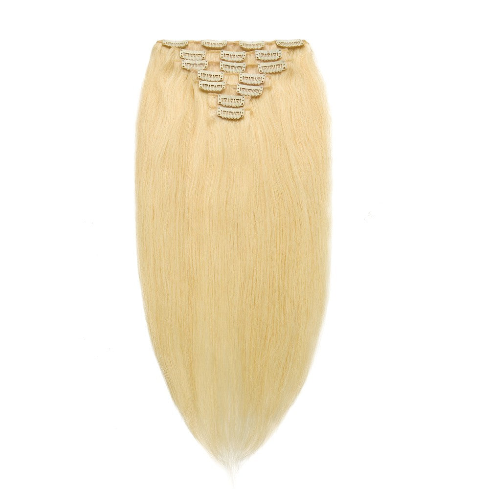 613 BLONDE STRAIGHT CLIP-INS HAIR EXTENSION