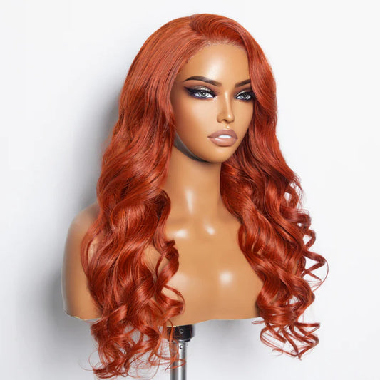 Orange Lace Closure Wig