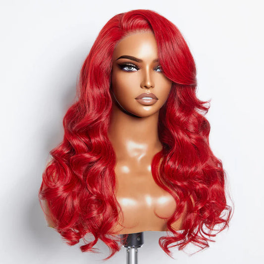 Red Lace Closure Wig