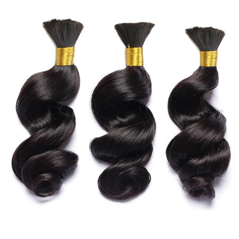 Beach Curl Bulk Human Boho Hair Braiding