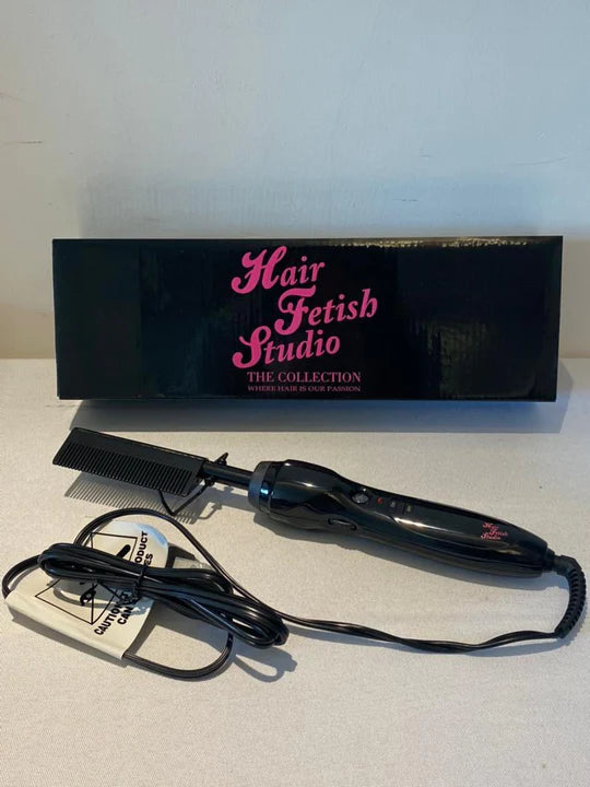 Black Electric Hot Comb Heating Pressing Combs Hair Straightening
