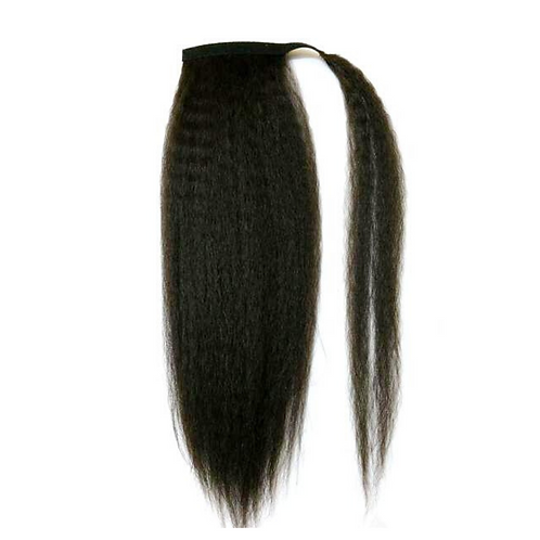 KINKY STRAIGHT WRAP PONYTAIL HAIR EXTENSIONS