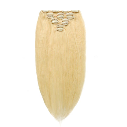 613 BLONDE STRAIGHT CLIP-INS HAIR EXTENSION