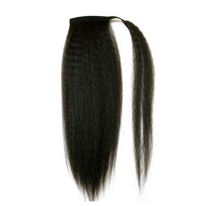 KINKY STRAIGHT WRAP PONYTAIL HAIR EXTENSIONS